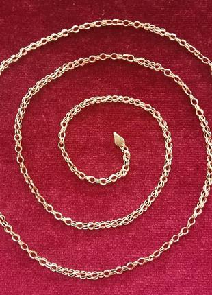 Золотая женская цепочка плетением ручеек