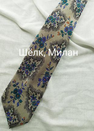 Pierre lorrain milano краватка шовк мілан якість люкс з волошками