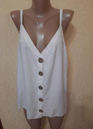 Натуральна майка блуза топ батал