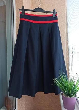 Красивая стильная качественная юбка миди 100% котон1 фото