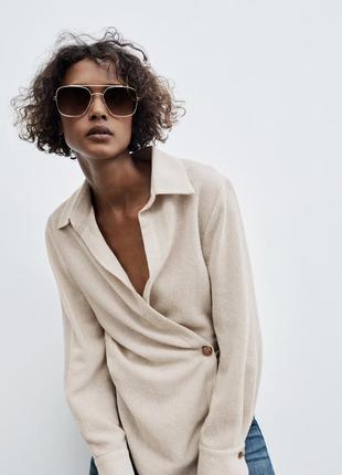 Розкішна вовняна сорочка zara, шерстяна сорочка