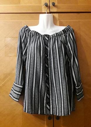 Новая 100% вискоза стильная блуза  р.10 от f & f