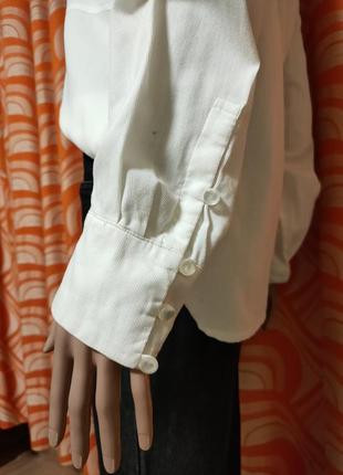 Шикарная белая блуза рубашка с аппликацией7 фото