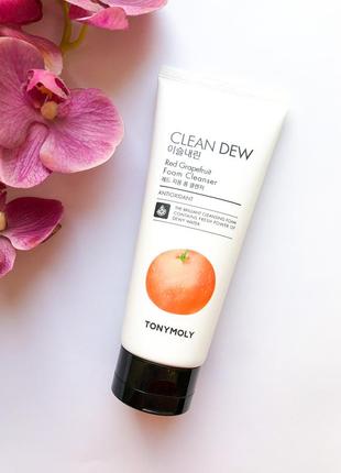 Пінка для вмивання tony moly clean dew red grapefruit foam cleanser