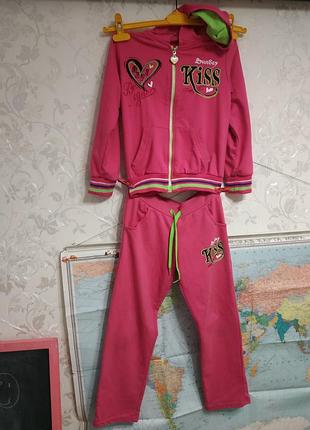 Дитячий натуральний спортивний костюм на зріст до 134см дитячий спортивний костюм