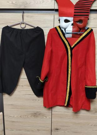 Дитячий костюм кривавий блазень, смерть, скелет, клоун, справедливість на 7-8 років на хелловін