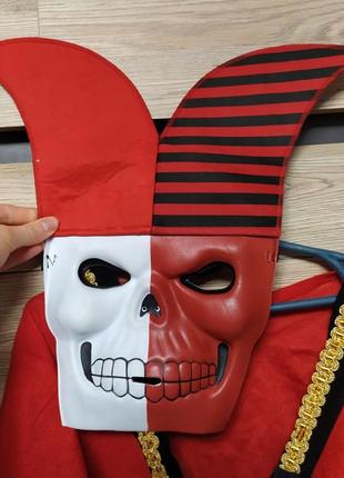 Детский костюм кровавый шут, смерть, скелет, клоун, справедливость на 7-8 лет на хеллоуин5 фото