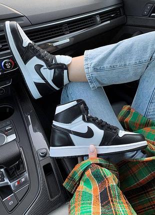 Женские кроссовки nike air jordan 1 retro hight black