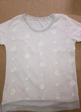 Футболка з натуральної тканини льон-котон. італія