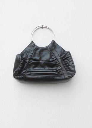 Чорна шкіряна сумка англійської бренду ri2k4 фото