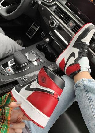 Nike air jordan 1 retro hight red 🆕шикарные кроссовки найк🆕купить наложенный платёж3 фото