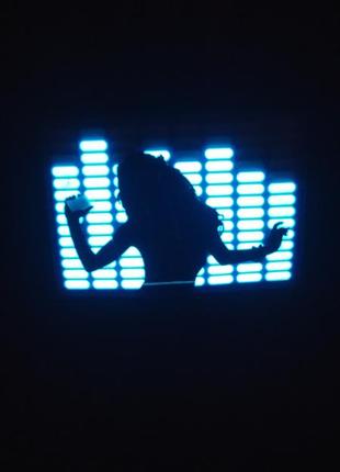 Женская футболка с реакцией на звук с подсветкой в темноте, эквалайзером, m4 фото