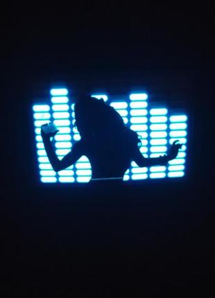 Женская футболка с реакцией на звук с подсветкой в темноте, эквалайзером, m5 фото