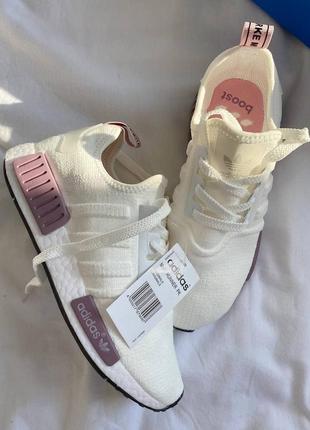 Adidas nmd white/purpur🆕шикарные кроссовки адидас🆕купить наложенный платёж