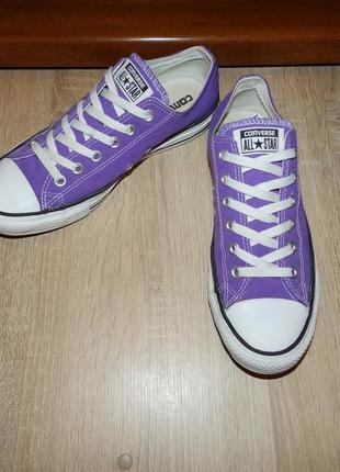 Фиолетовые кеды converse chuck taylor all star fresh color electric purple 137837f низкие3 фото