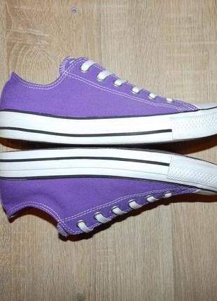 Фиолетовые кеды converse chuck taylor all star fresh color electric purple 137837f низкие4 фото