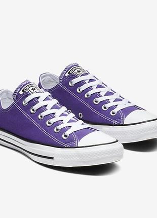 Фиолетовые кеды converse chuck taylor all star fresh color electric purple 137837f низкие1 фото