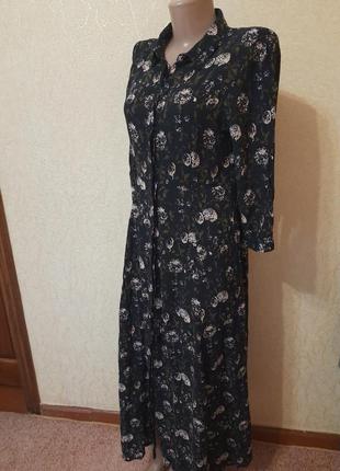 Шикарное  платье рубашка халат вискоза миди zara2 фото