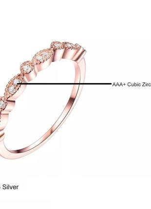 Изысканное серебряное кольцо с фианитами, позолота 18к3 фото