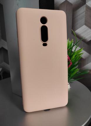 Силіконовий чохол для xiaomi redmi k20 пудровий1 фото