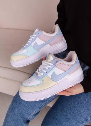 Женские легкие кожаные стильные кроссовки nike DX2653 air force 1 shadow 🆕найк аир форс🆕