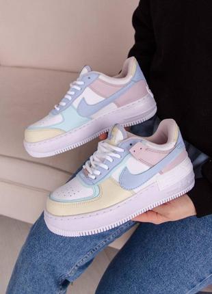 Женские легкие кожаные стильные кроссовки nike air force 1 shadow 🆕найк аир форс🆕