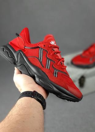 Крутейшие мужские кроссовки adidas ozweego красные