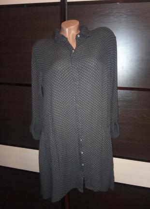 Платье-рубашка с удлиненной спинкой