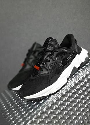 Крутые женские кроссовки adidas ozweego tr чёрные
