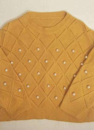 Теплый свитер в жемчужинах2 фото