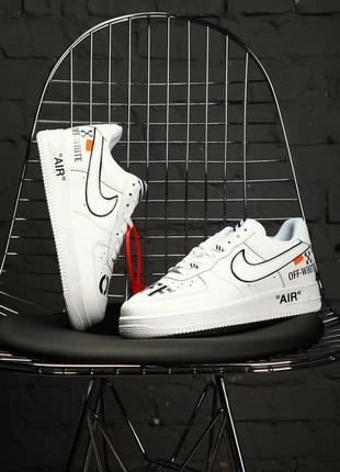 Кросівки найк айр форс оф вайт nike air force 1 low off-white1 фото