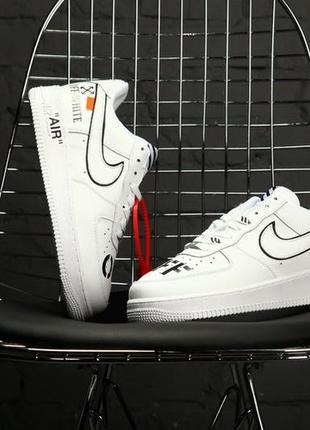 Кросівки найк айр форс оф вайт Unisex nike air force 1 low off-white2 фото