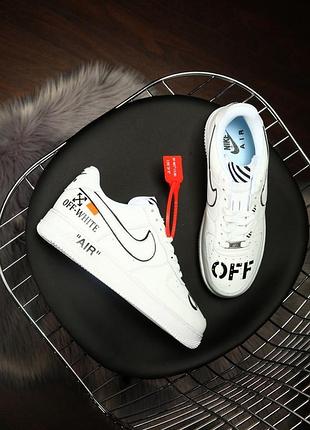 Кросівки найк айр форс оф вайт Unisex nike air force 1 low off-white3 фото