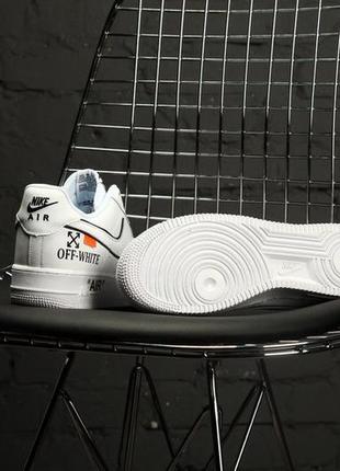 Кросівки найк айр форс оф вайт Unisex nike air force 1 low off-white5 фото