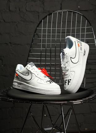 Кросівки найк айр форс оф вайт Unisex nike air force 1 low off-white6 фото
