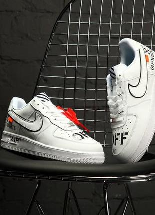 Кросівки найк айр форс оф вайт Unisex nike air force 1 low off-white7 фото