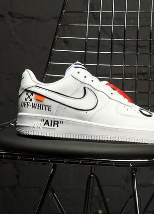 Кросівки найк айр форс оф вайт Unisex nike air force 1 low off-white9 фото