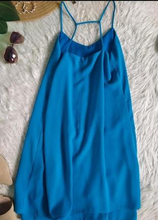 Стильное голубое платье в бельевом стиле2 фото