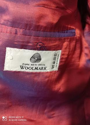 Т20. шерстяной серый пиджак блейзер мужской woolmark стильный шерсть gibson вовна вовняний2 фото