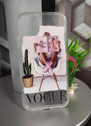 Силіконовий чохол для iphone 11 прозорий vogue