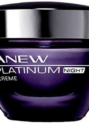 Моделюючий нічний крем для обличчя anew platinum 55+