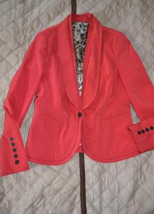 Пиджак класса люкс  bandolera оригинал,безупречность кроя.  леопардовый подклад