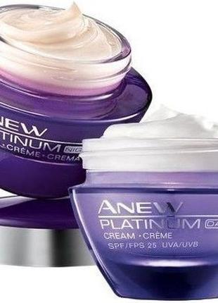 Набор ночной и дневный крем для лица anew platinum 55+ 50 мл