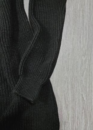Черное вязаное платье с кружевом, длинная  кофта arjen, p-p s6 фото