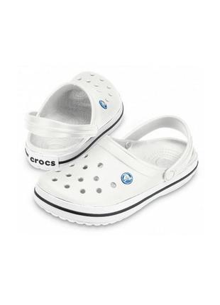 Сабо кроксы crocs crocband white1 фото