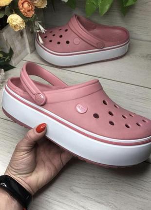 Скидка! crocs platform, кроксы сабо на платформе6 фото