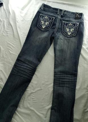 Amethyst джинсы стильные стилизированные брендовые прямые2 фото
