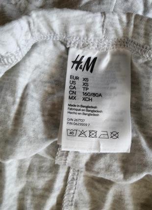 Трикотажні шорти h&m з сумішеві бавовни з принтом на резинці р xs6 фото