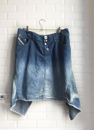 Юбка джинсовая ассиметричная diésel denim