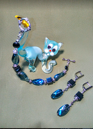 Дизайнерські сережки висувки браслет сукня-сорочка-святок подарунок